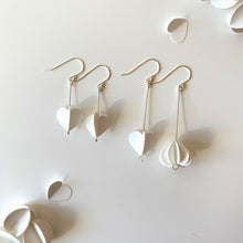 White Collection | HEART Asymmetric Silver Earrings/ Ear Clips