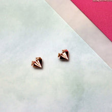 Diamond Heart 18K Rose Gold Earrings