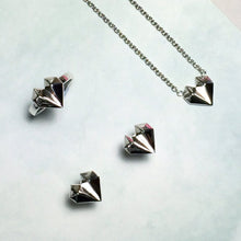 Diamond Heart 18K White Gold Earrings