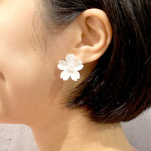 Sakura Earrings/ Clips (White)