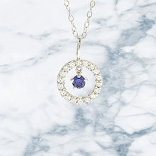 Precious Stone Calming Blue Silver Necklace
